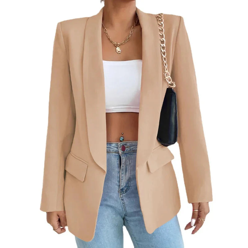 Levoire | Veste Blazer Longue À Ouvert Devant Pour Femmes