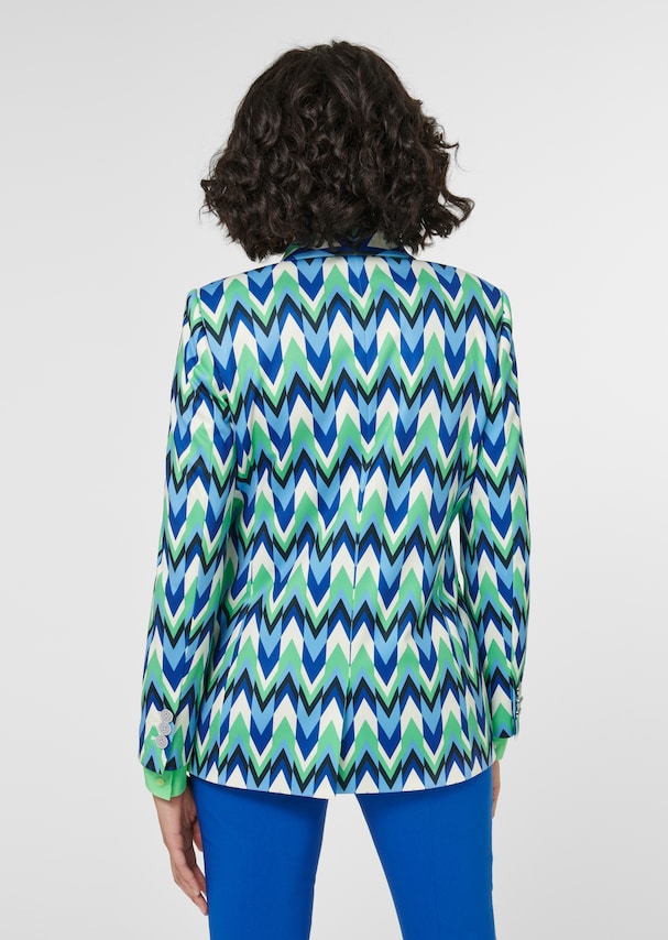 Levoire | Femmes Imprimé V-Cou Sangle Manteau Femme bleu roi