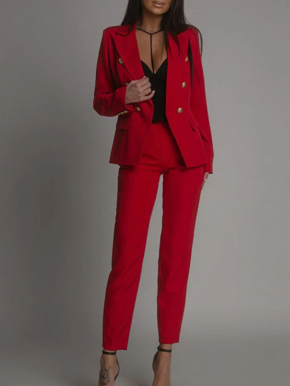 Levoire | Femme Blazer Cintré À Double Boutonnage Blazer Femme Rot