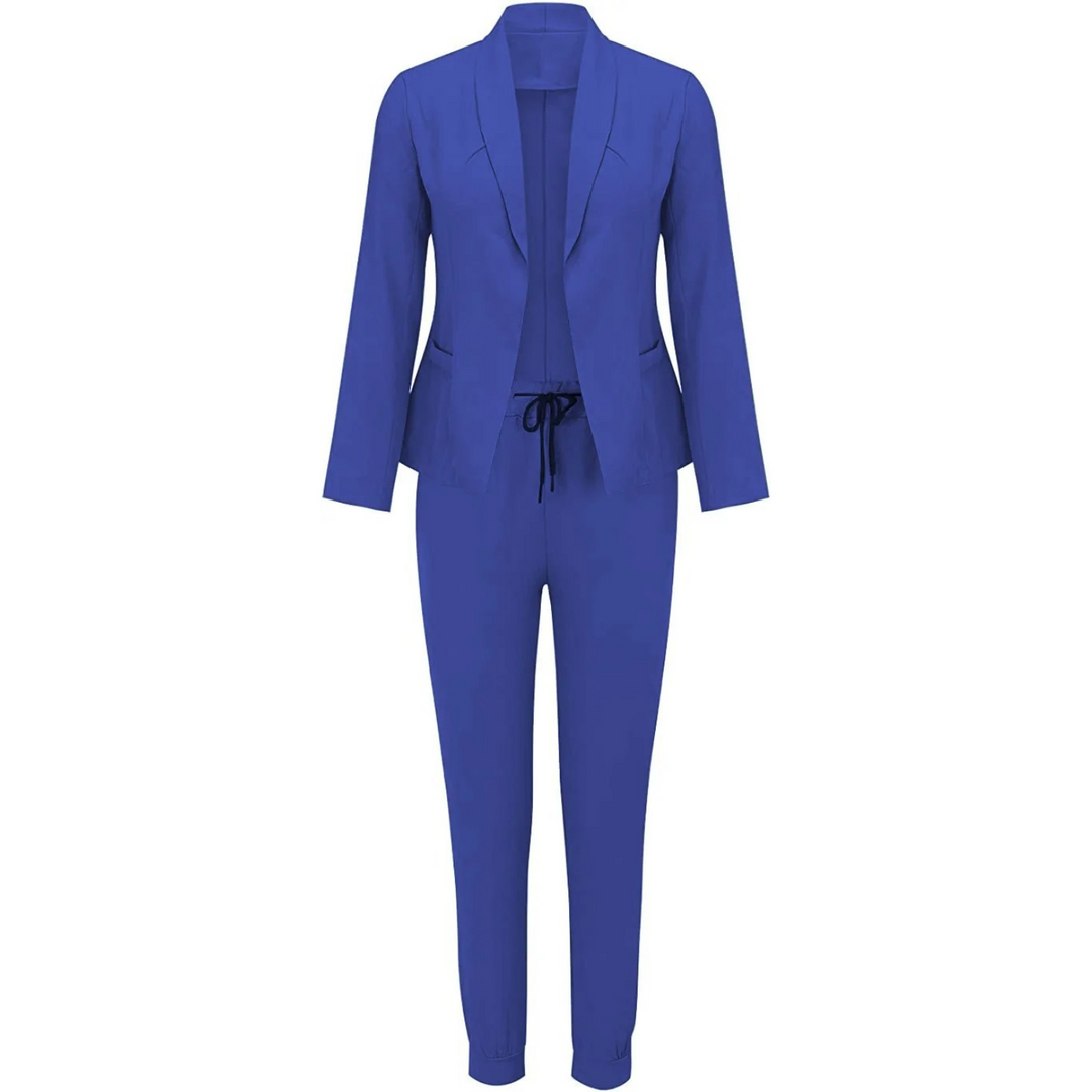 Levoire | Ensemble De Blazer Et Pantalon Pour Femmes Élégant Bleu