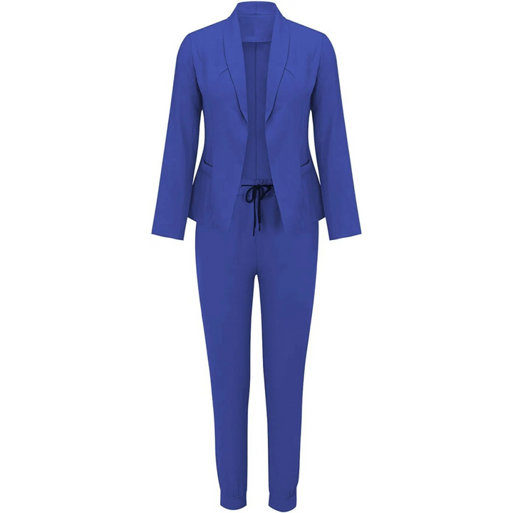 Levoire | Ensemble De Blazer Et Pantalon Pour Femmes Élégant Bleu
