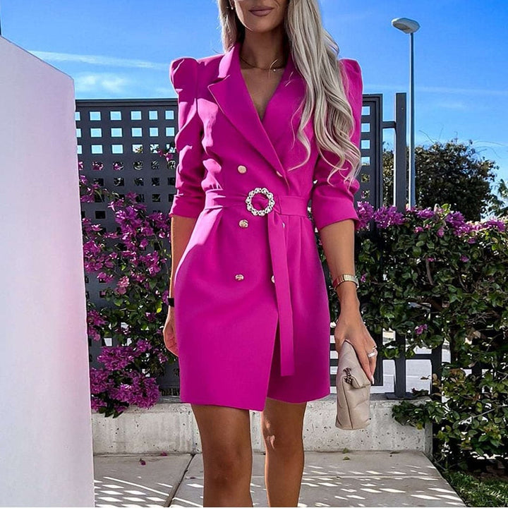 Levoire | Robe blazer avec ceinture Rose clair