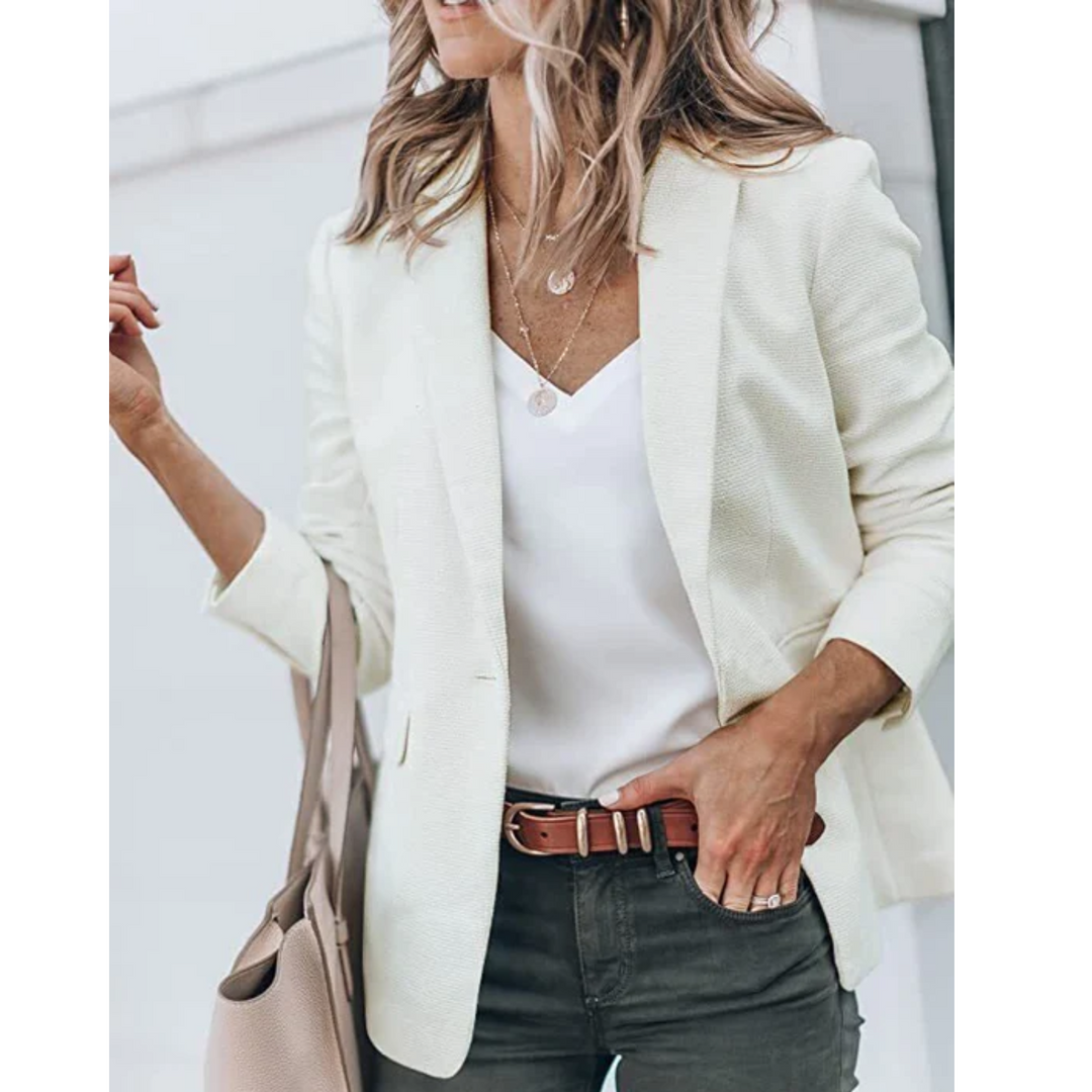 Levoire | Blazer Pour Femmes Élégant Pour Le Travail Et Les Loisirs Blanc