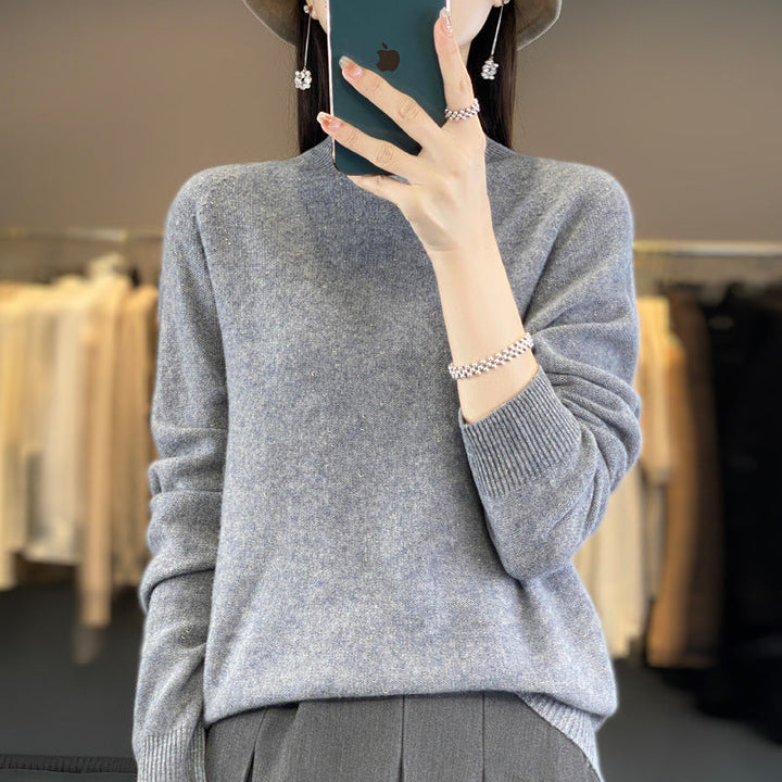 Levoire | Haut De Tricot À Col Haut Confortable Gris