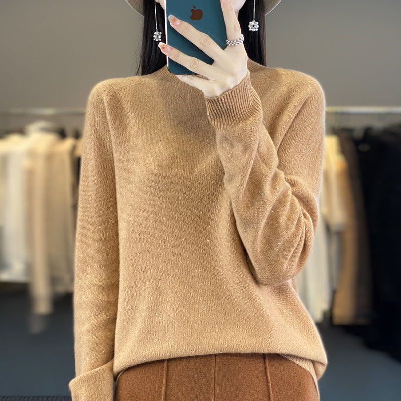 Levoire | Haut De Tricot À Col Haut Confortable Khaki