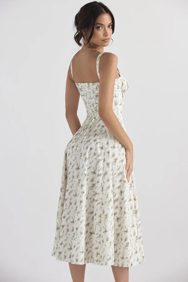 Levoire | Sans Manches Midi Corset Dress Robe D'Été
