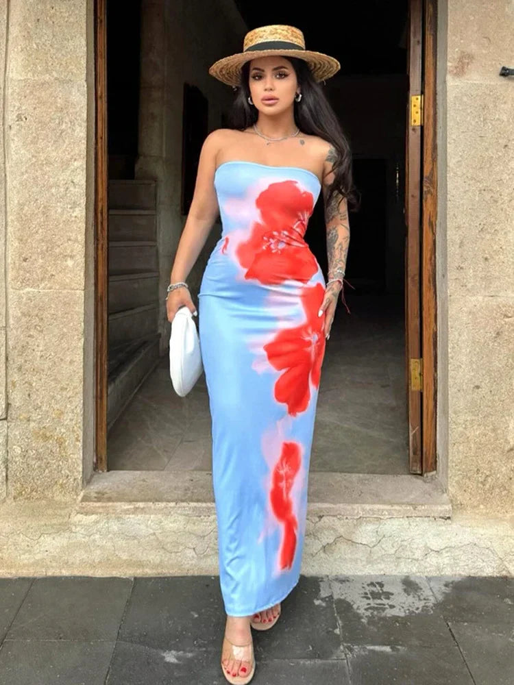 Levoire | Robe Maxi Bleu