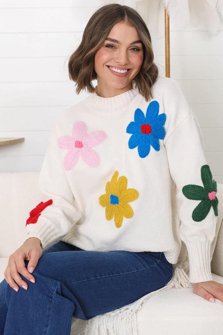 Levoire | Pull moderne à fleurs