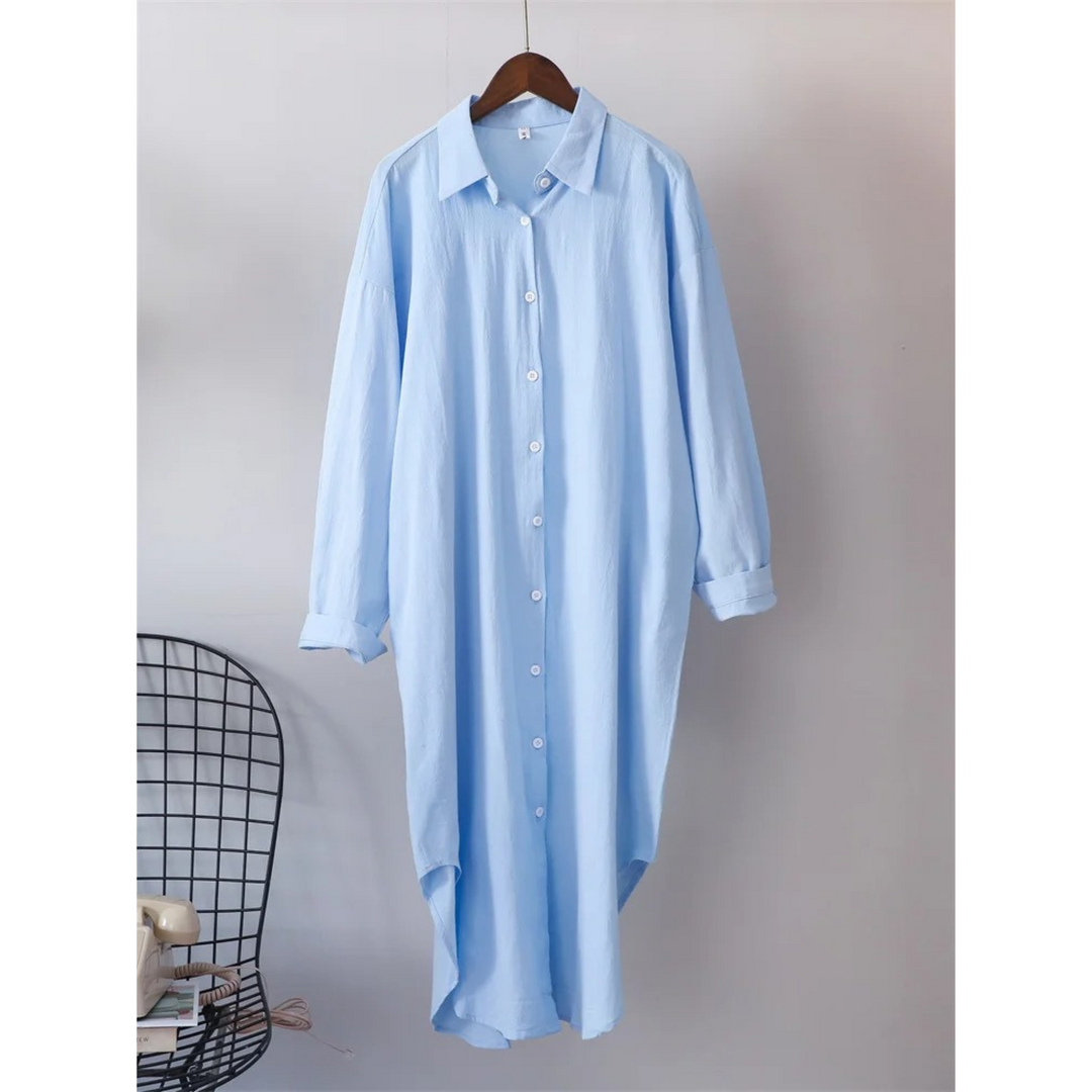Levoire | Robe En Coton Élégante À Manches Longues