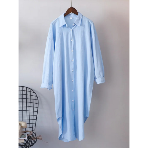 Levoire | Robe En Coton Élégante À Manches Longues
