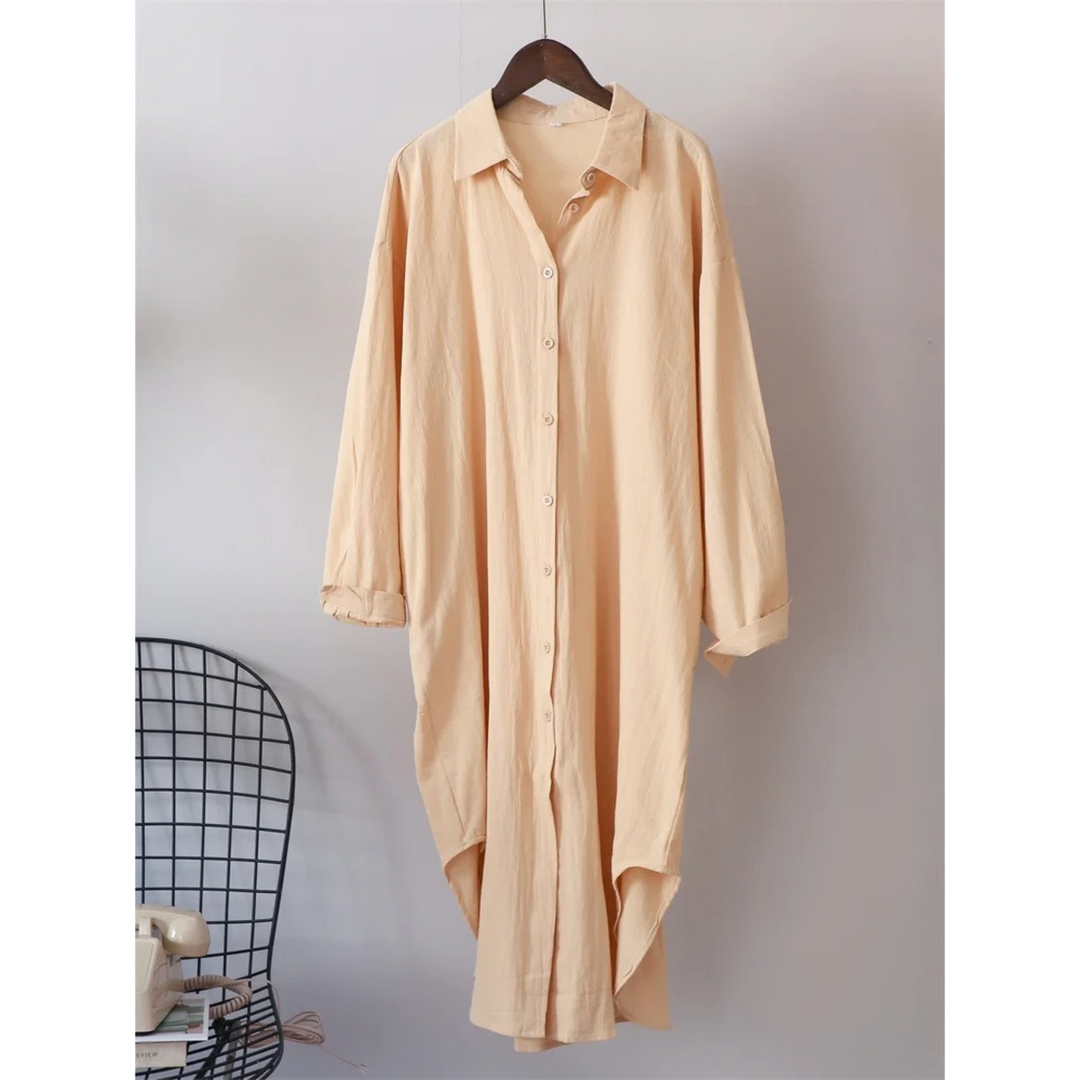 Levoire | Robe En Coton Élégante À Manches Longues