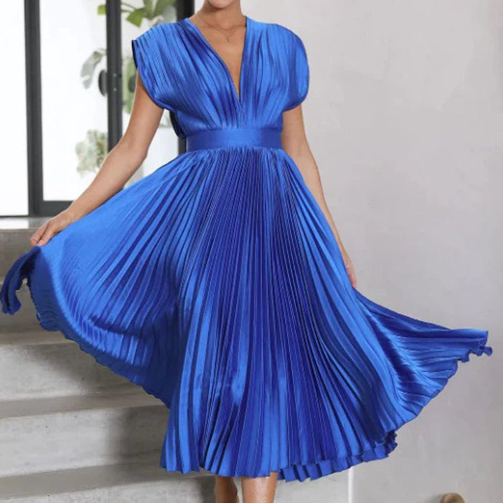 Levoire | Féminins Robe Avec Coupe Rafraîchissante Bleu