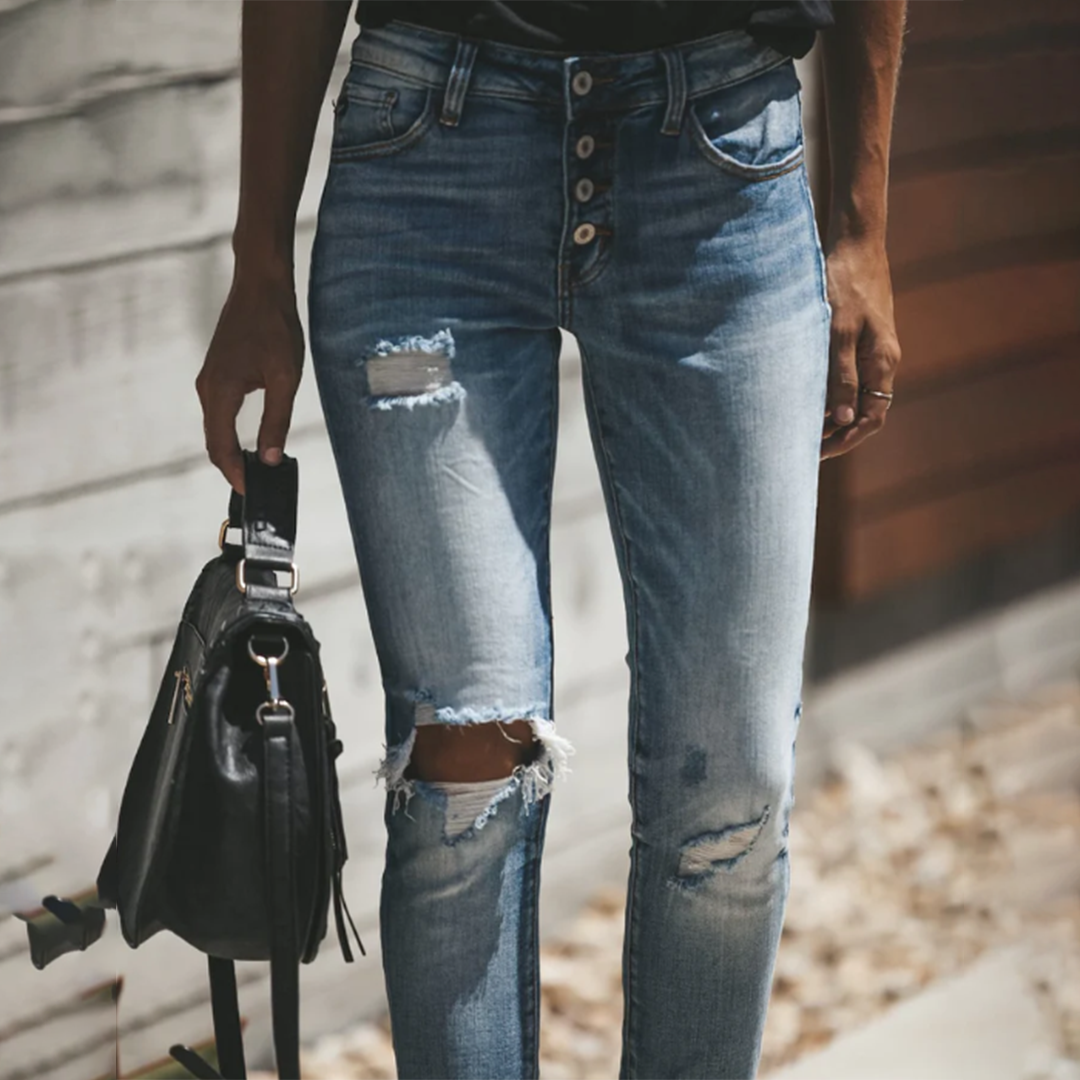 Levoire | Jeans Avec Des Déchirures Pour Femmes