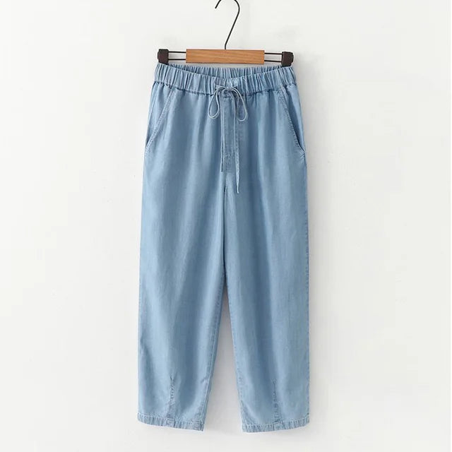 Levoire | Jeans En Lyocell À Taille Haute Bleu clair
