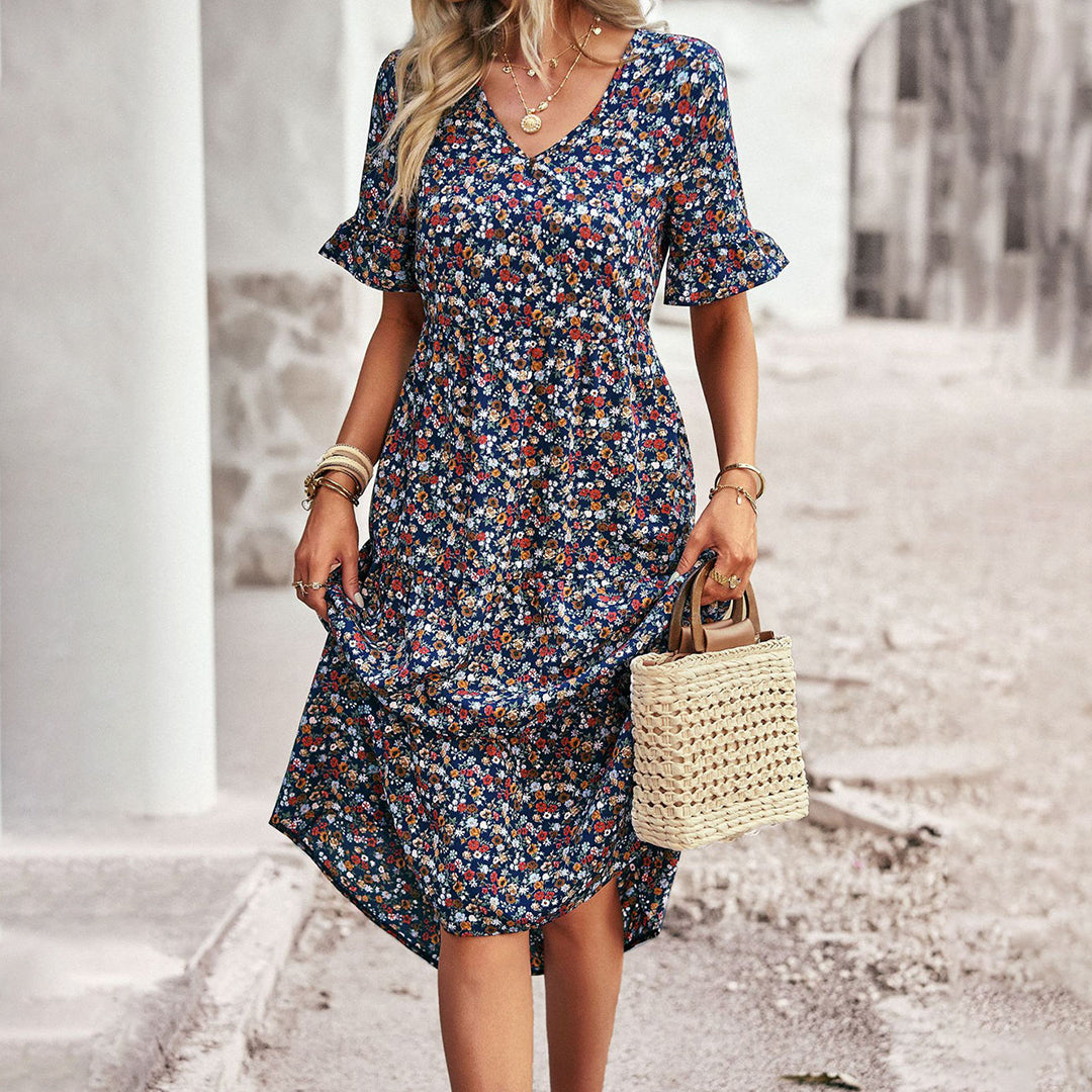 Levoire | Robe fleurie Bleu