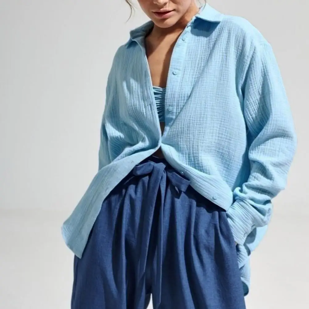 Levoire | Légère Chemise En Coton Agréable Bleu