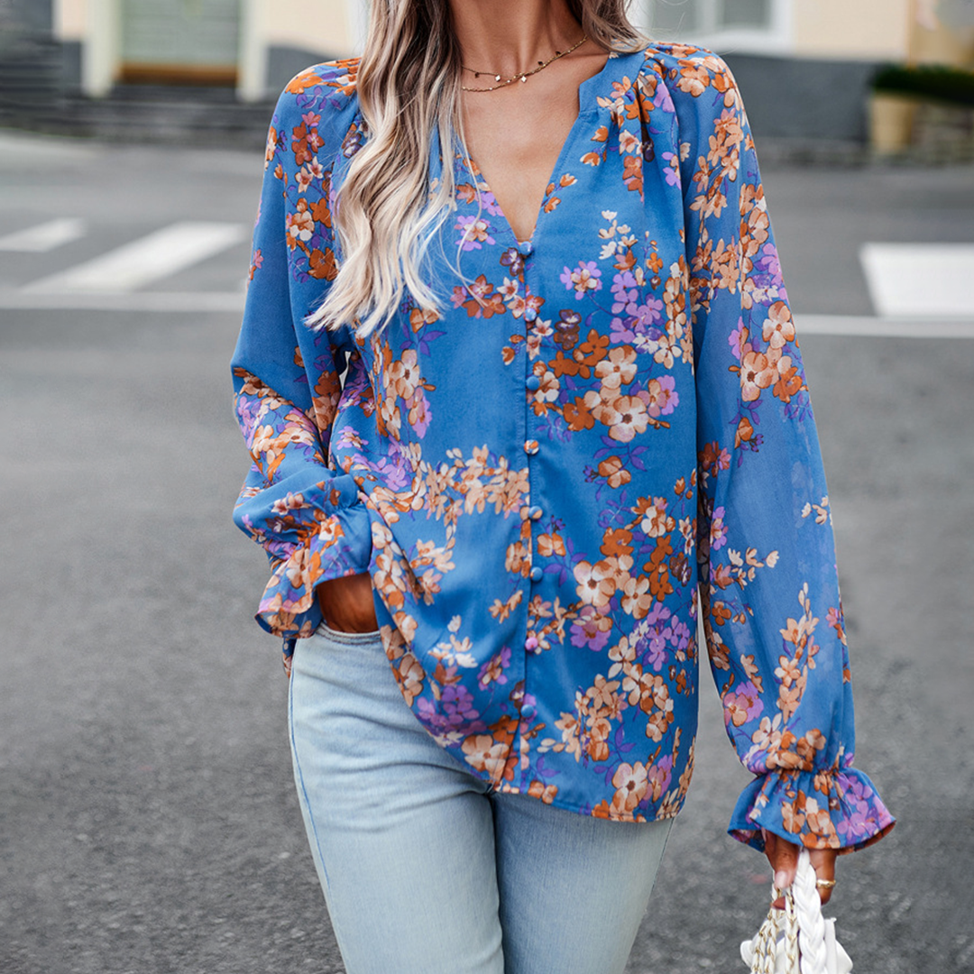 Levoire | Blouse Elowise - Élégante Et Polyvalente Bleu
