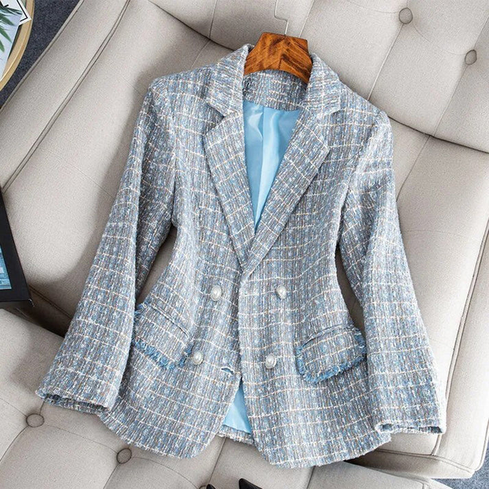Levoire | Blazer En Tweed Élégant Bleu