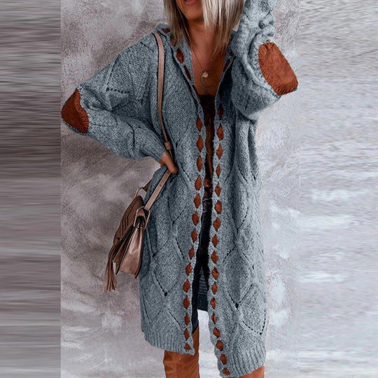 Levoire | Veste En Tricot À Capuche Moderne Bleu