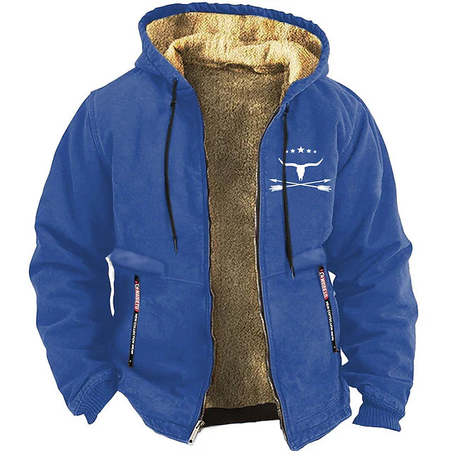 Levoire | Veste À Capuche En Polaire À Manches Longues Avec Fermeture Éclair Bleu