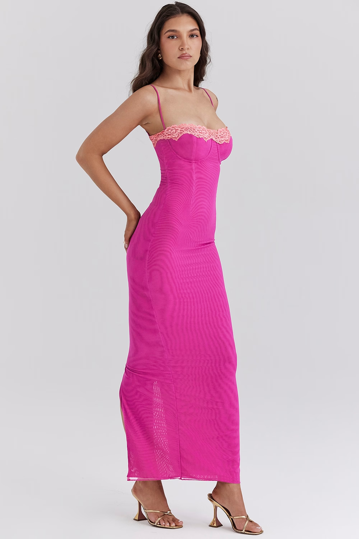 Levoire | Robe À Bretelles Spaghetti Corset Robe D'Été Robe Maxi