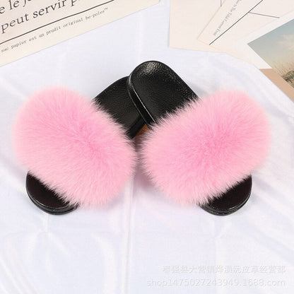 Levoire | Moda Fay Fluffy Slippers Chaussures Pour Femmes Joyeuses Et Colorées Pour L'Été Rose