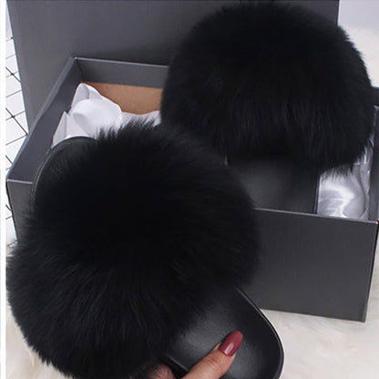 Levoire | Moda Fay Fluffy Slippers Chaussures Pour Femmes Joyeuses Et Colorées Pour L'Été Noir