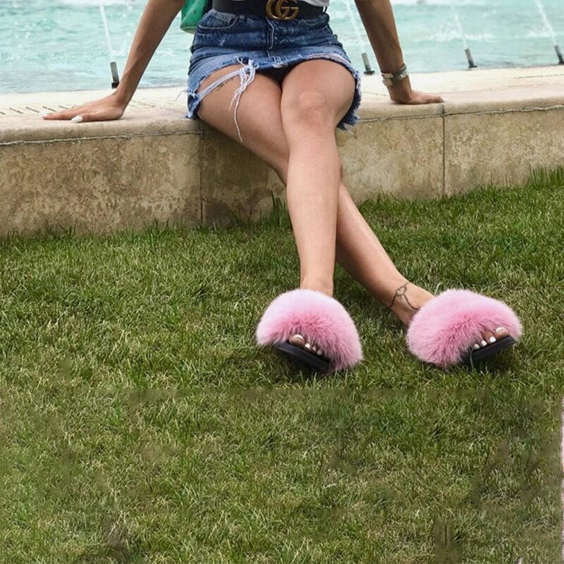 Levoire | Moda Fay Fluffy Slippers Chaussures Pour Femmes Joyeuses Et Colorées Pour L'Été