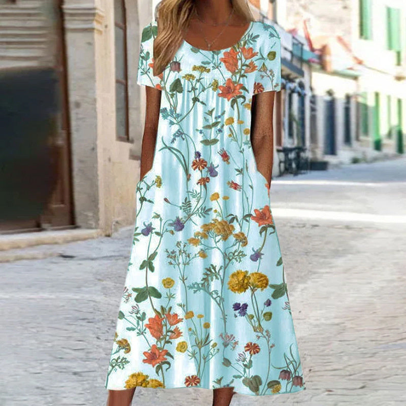 Levoire | Robe D'été Pour Femme - Midi Bleu Clair