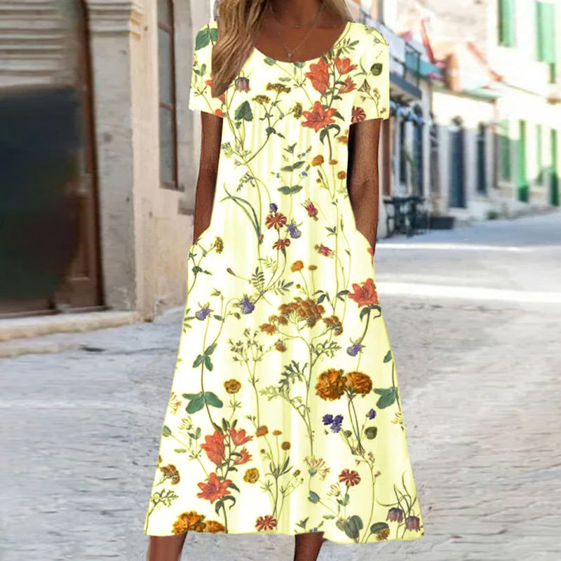 Levoire | Robe D'été Pour Femme - Midi Jaune