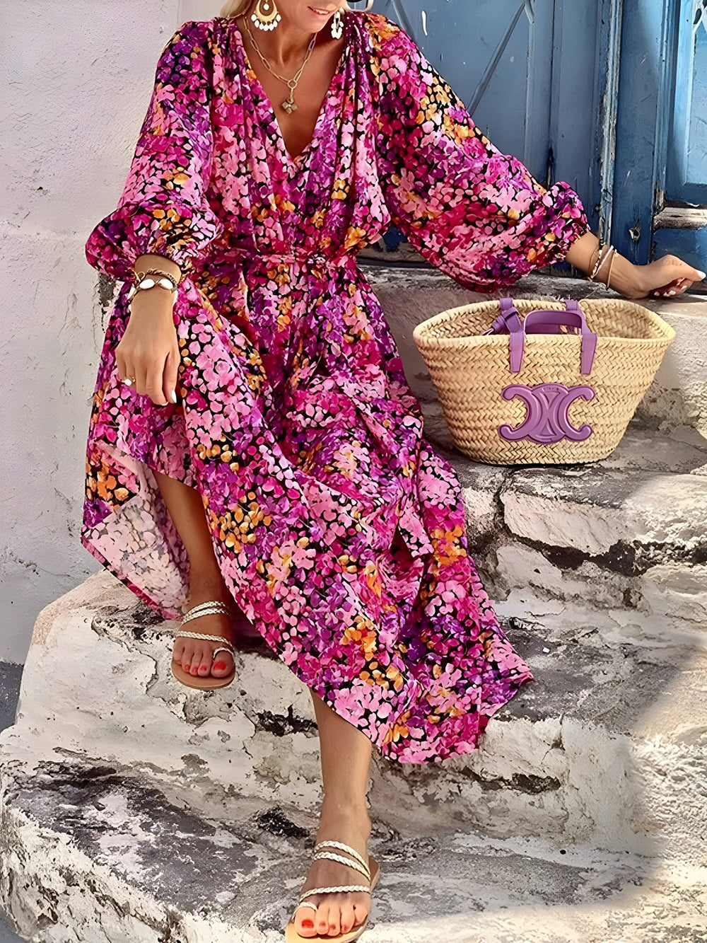 Levoire | Robe Élégante À Fleurs Pour Des Vacances D'Été