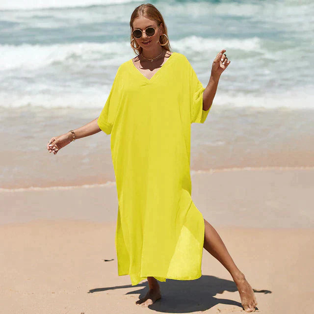 Levoire | Robe D'Été Féminine Légère Jaune Taille unique