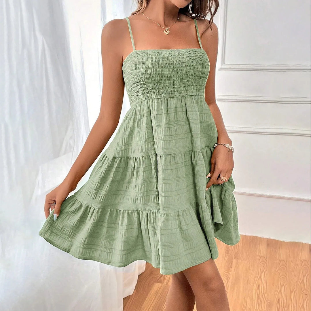 Levoire | Robe D'Été Bohème De Plage Vert clair