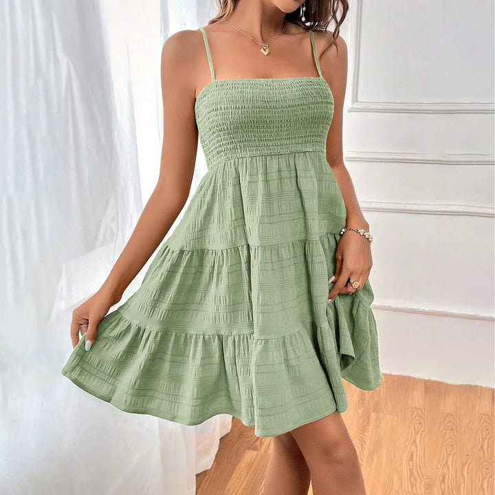 Levoire | Robe D'Été Bohème De Plage Vert clair