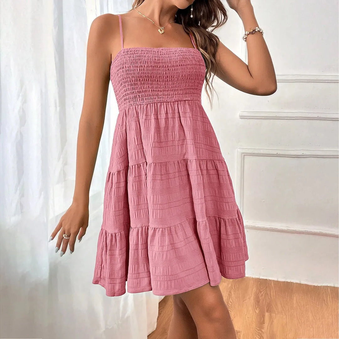 Levoire | Robe D'Été Bohème De Plage Rose