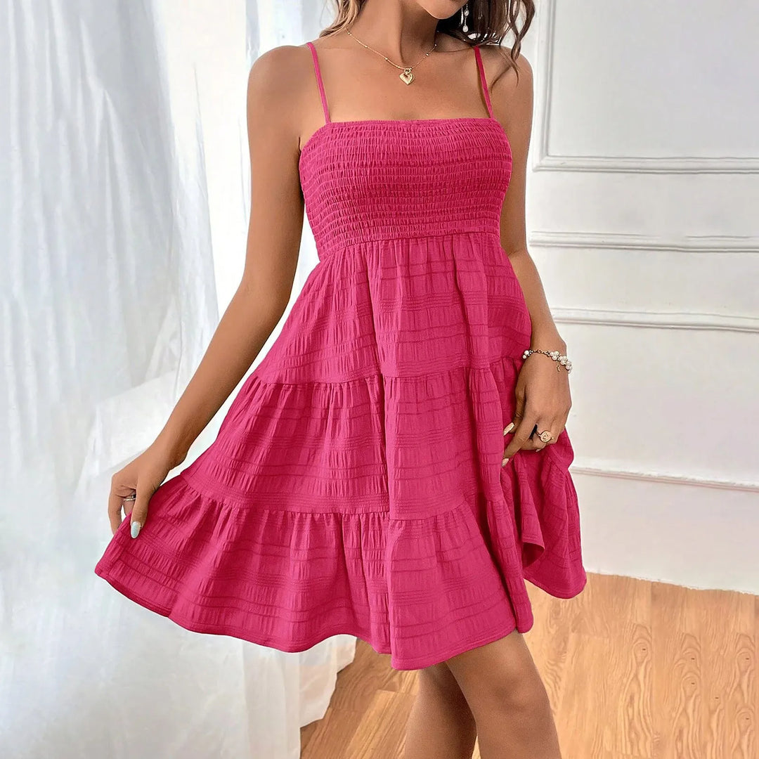 Levoire | Robe D'Été Bohème De Plage Rose forcé