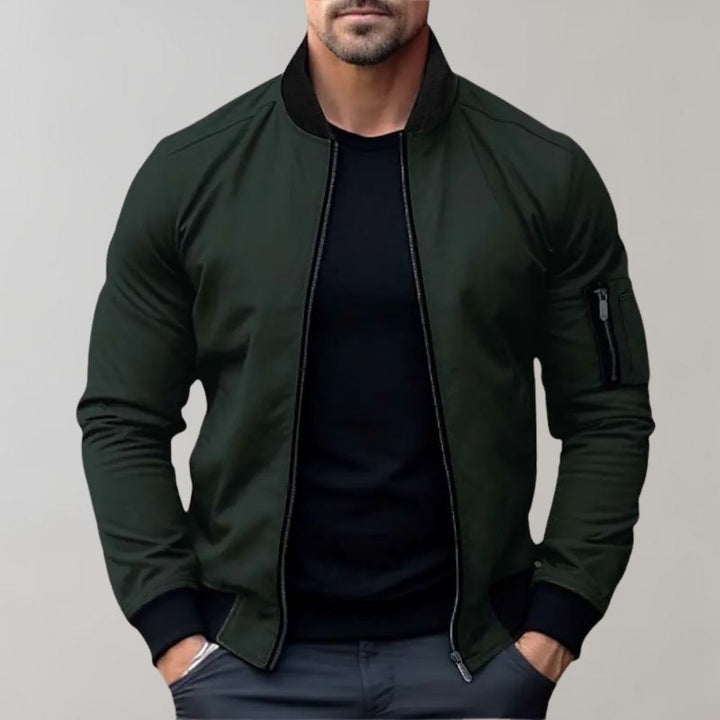 Levoire | Veste Bomber À Fermeture Éclair Pour Hommes Vert