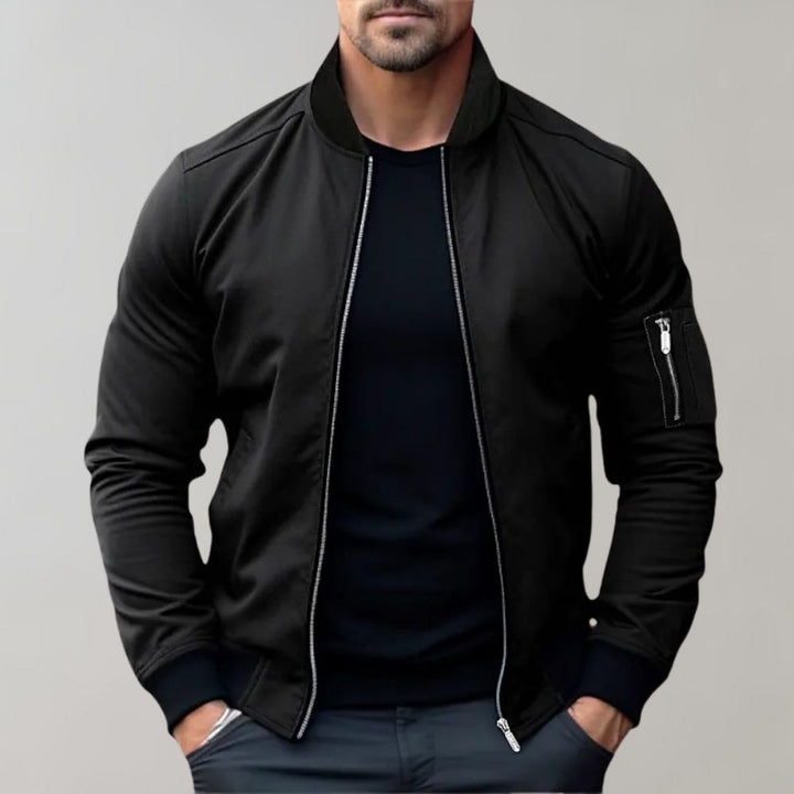 Levoire | Veste Bomber À Fermeture Éclair Pour Hommes Noir