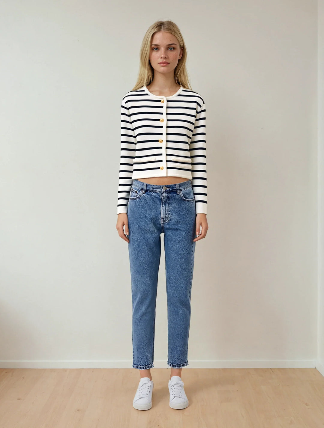 Levoire | Cardigan À Boutons Rayé