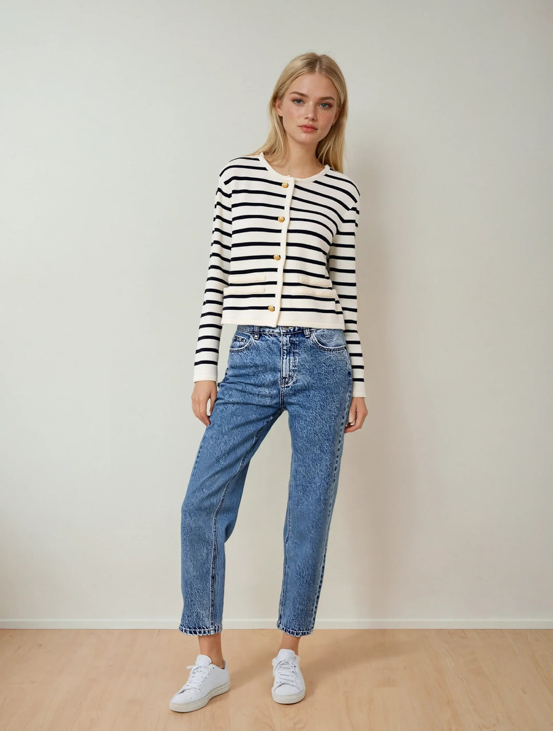 Levoire | Cardigan À Boutons Rayé