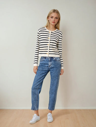 Levoire | Cardigan À Boutons Rayé