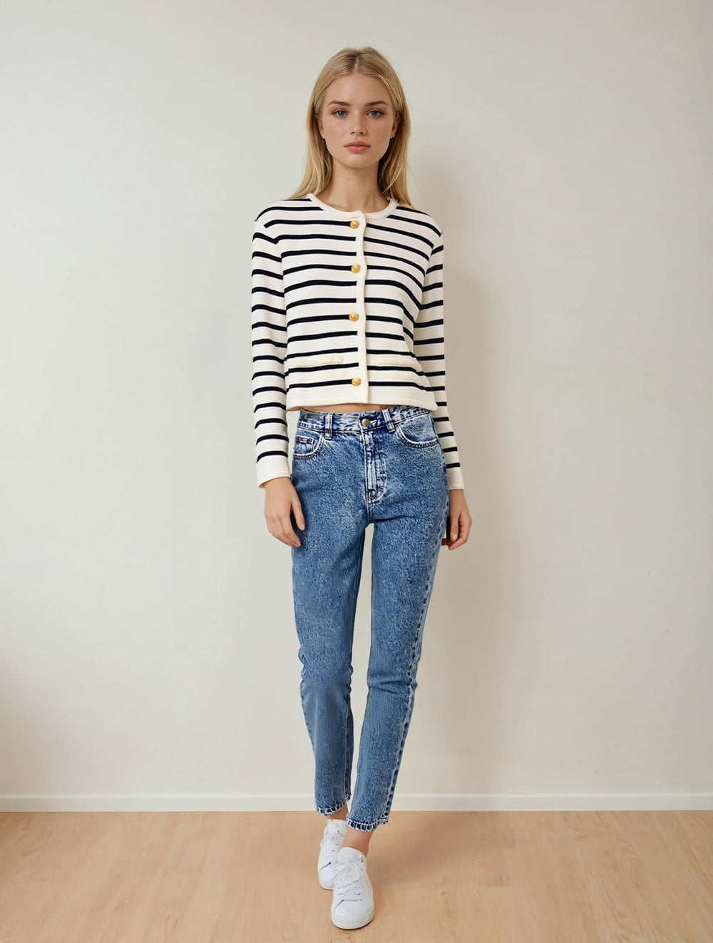 Levoire | Cardigan À Boutons Rayé