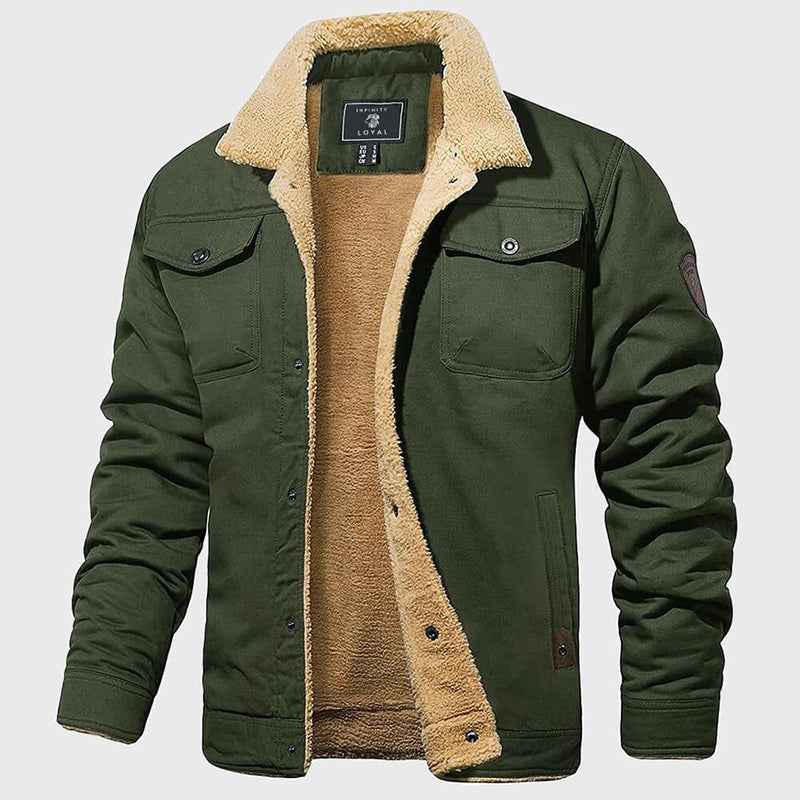 Levoire | Veste de Ville Homme Revers Manches Longues Élégante Vert