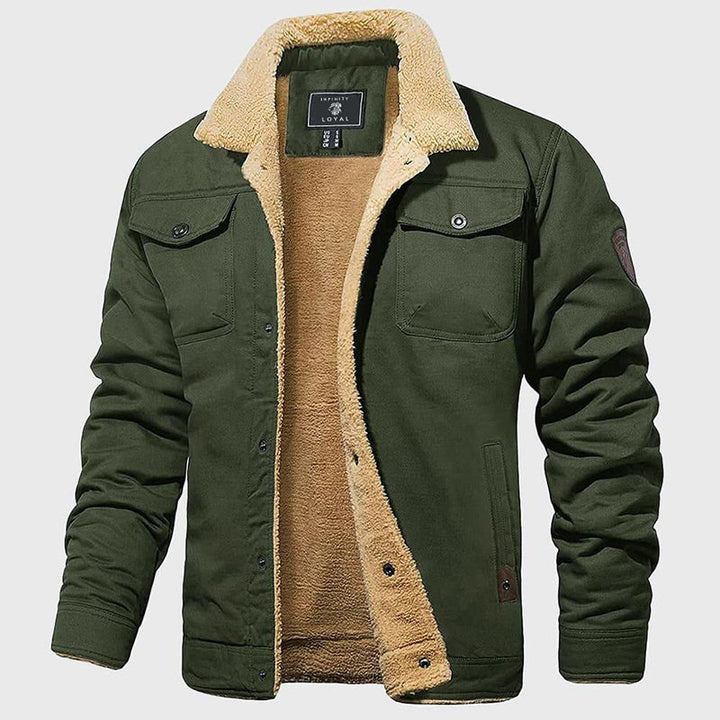 Levoire | Veste de Ville Homme Revers Manches Longues Élégante Vert