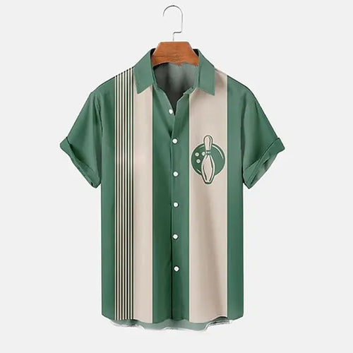 Levoire | Chemise Avec Imprime Bowling Coupe Decontractee Hommes