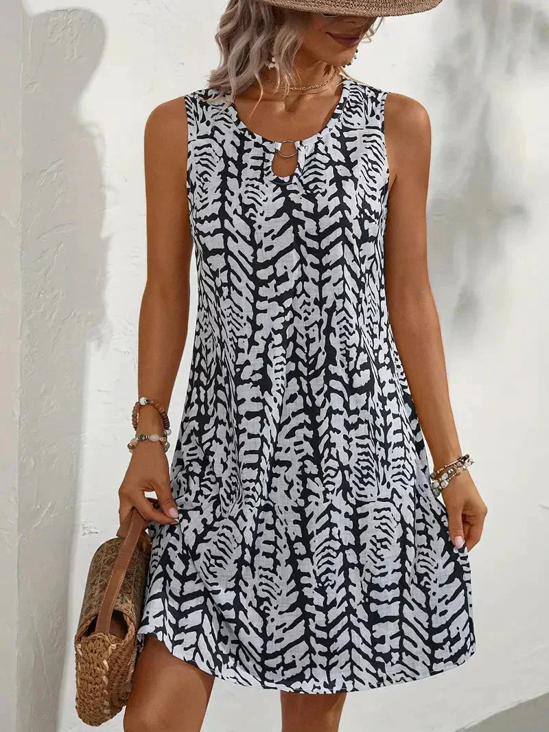 Levoire | Robe D'Été Mini Sans Manches Tissu Léger Et Respirant
