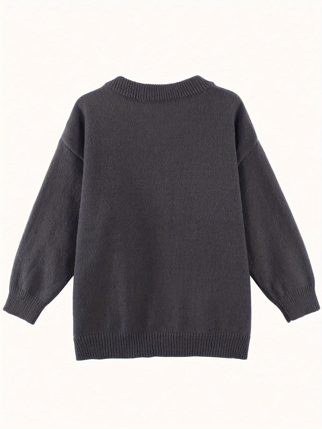 Levoire | Grande Taille Pull À Encolure En V Avec Manches Longues Pour Femmes Gris