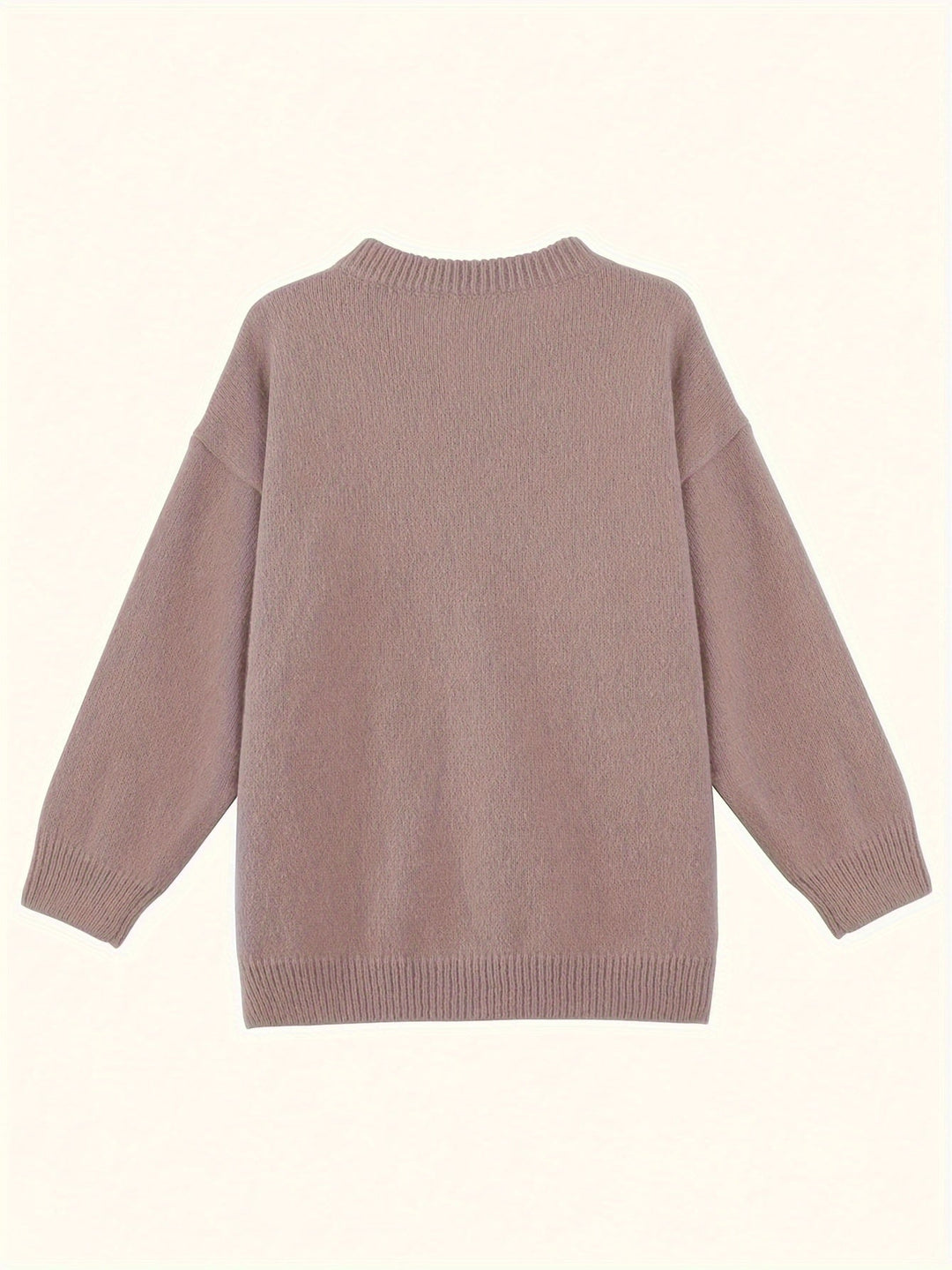 Levoire | Grande Taille Pull À Encolure En V Avec Manches Longues Pour Femmes Rosa
