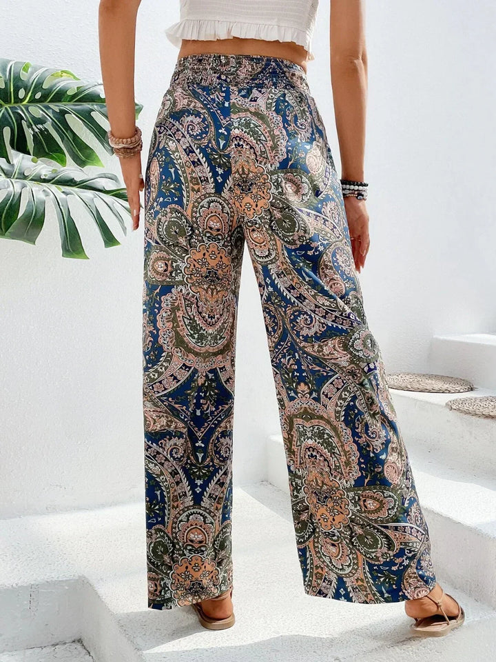 Levoire | Pantalon Palazzo Pour Femmes Taille Haute À Jambes Larges Boho