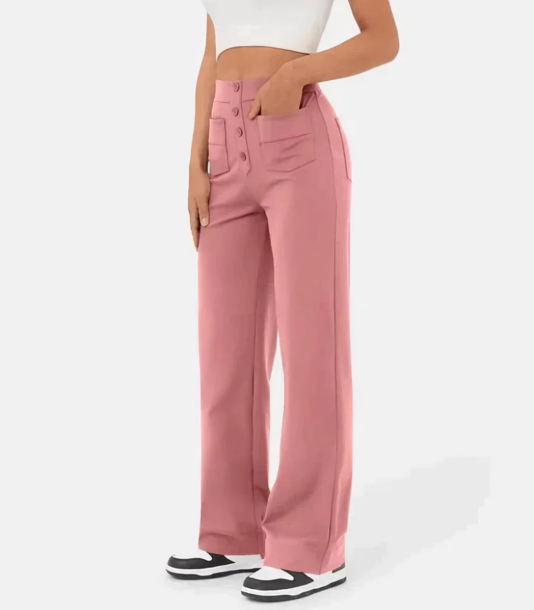 Levoire | Taille Haute Taille Élastique Poches Avec Jambes Amples Vêtements Femme